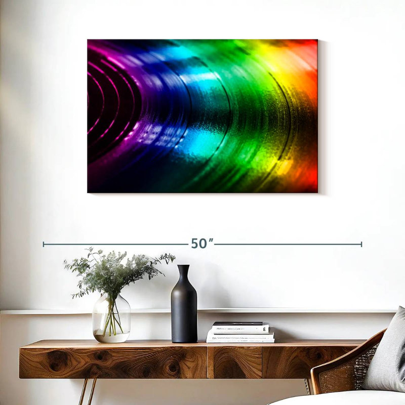 Abarca Vinyl Record Rainbow, 24" H x 36" W
