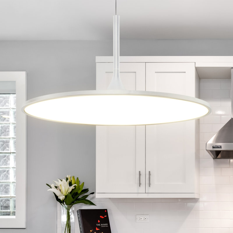 Lustre à DEL Salm, Blanc, H 15 po x l 24 po x P 24 po