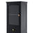 63" Tall Bathroom Storage Cabinet With Glass Doors, Free-Standing, Two Drawers, And Adjustable Shelves