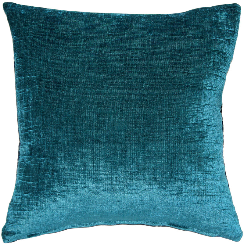 Housse et insert de coussin carré Roxy, Bleu sarcelle, 20 po x 20 po