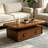 Medieval-style rectangular storage coffee table-1953868139