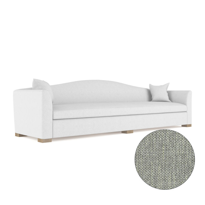 Canapé extra long Horatio Camelback Taper, H 33 po x l 120 po x P 36 po, Naturel, Pebble Weave Linen Haze