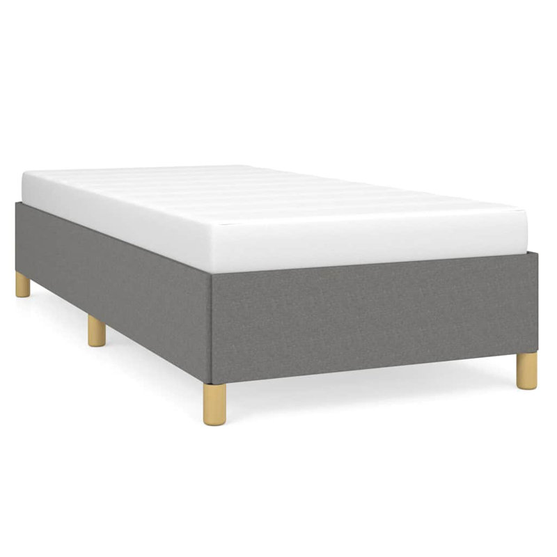 Structure de lit simple en contreplaqué de polyester gris foncé, Gris foncé