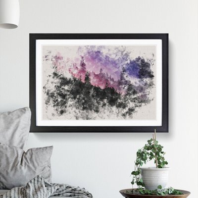 Purple Forest 1 Piece Single Picture Frame Wall Art