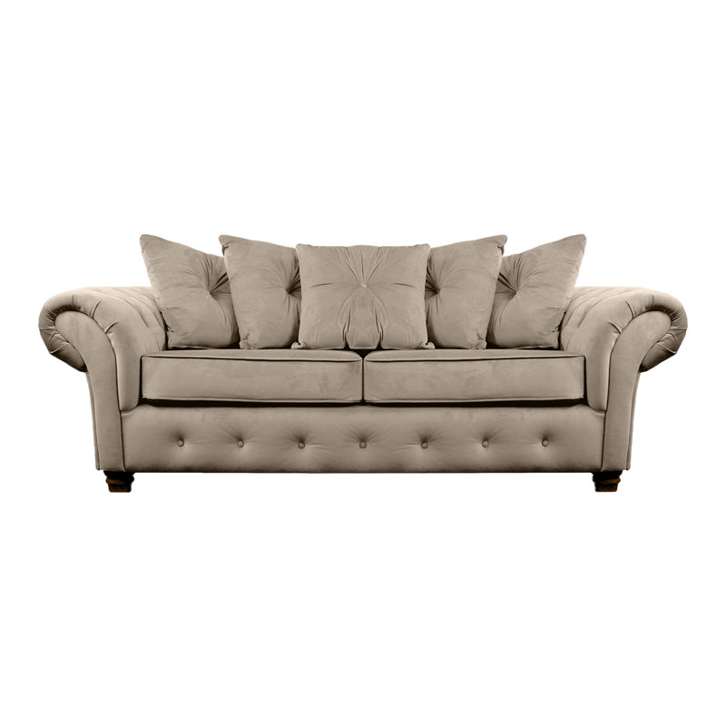 Lila 2 Seater Velvet Sofa, Taupe