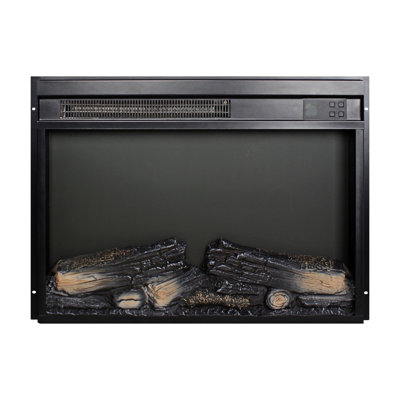 23 Inch Electric Fireplace Insert With Realistic Flame And Log Remote Control Timer Overheating Protection 1400W Heat 5000 'S Per Hour 11 Temperature Settings 50000 Hours Led Source 4 Adjustable