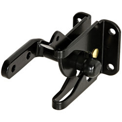 Auto Gate Latch for Outswing Gates, Black, 1.75" H x 1.75" W x 2.06" D