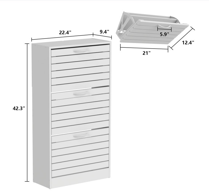 12 Pair Yellow Shoe Storage Cabinet by Millwood Pines