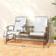 Banc oscillant de style nordique, banc d'extérieur pour 2 personnes