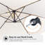 VonHaus Banana Parasol 3M Grey-34157564-34157567
