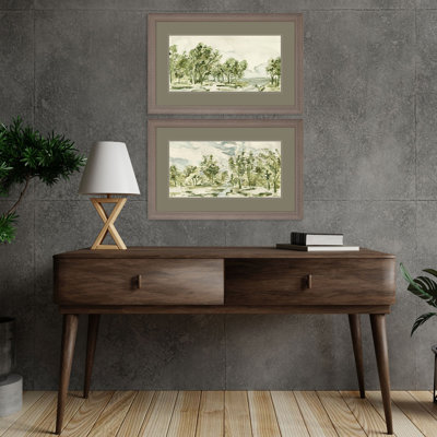 "Forest Path" par Wang - Ensemble de 2 pièces sur papier