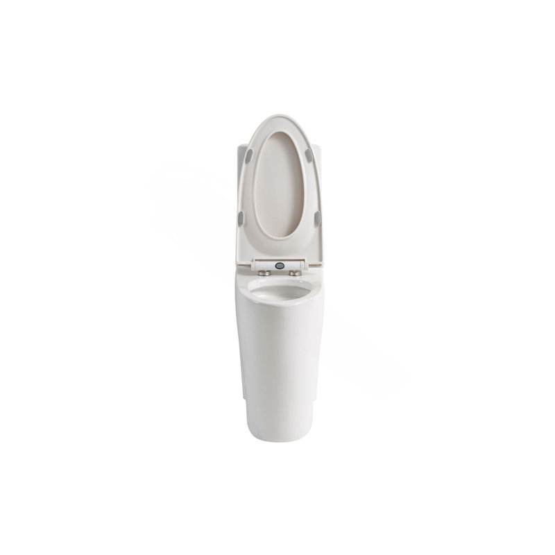 Toilette monobloc 1,1 / 1,6 GPF Tornado pour salle de bain, siphonic S-trap 12 po, cuvette allongée avec siège à fermeture douce, puissant double chasse CARTE 1000 g, siège de siège confortable ADA Hauteur 17 po