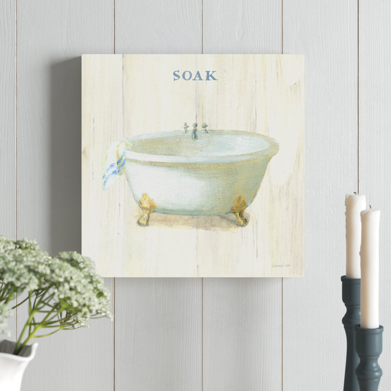 «Farmhouse Bathaign Soak» par Danhui Nai, reproduction d'art sur toile tendue, H 12 po x l 12 po