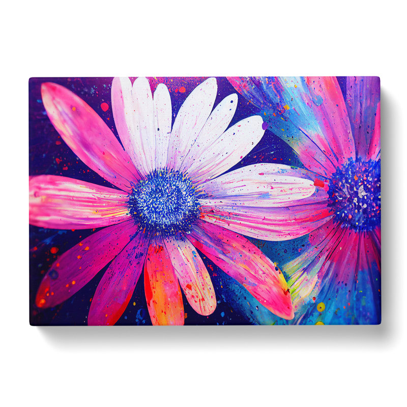 Daisy Flower Splash Vol.3 - Wrapped Canvas, 35cm H x 50cm W x 3cm D