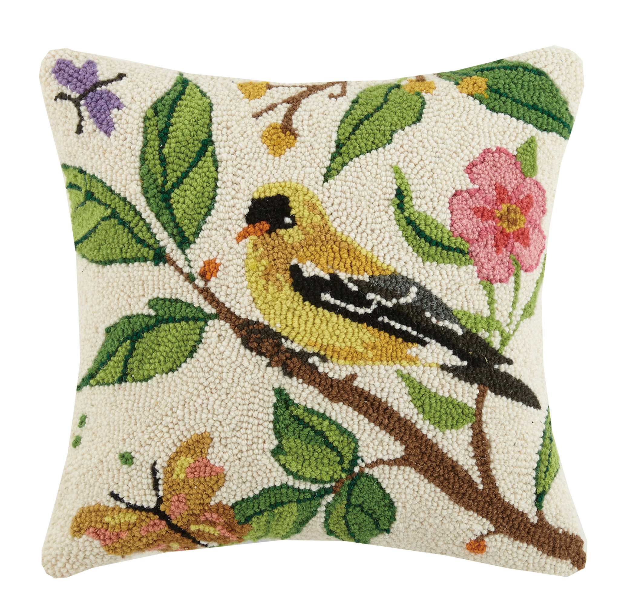 Throw Pillow, House Finch Bird Pillow, Comfortable, Bright Yellow Pill –  georgemillerart