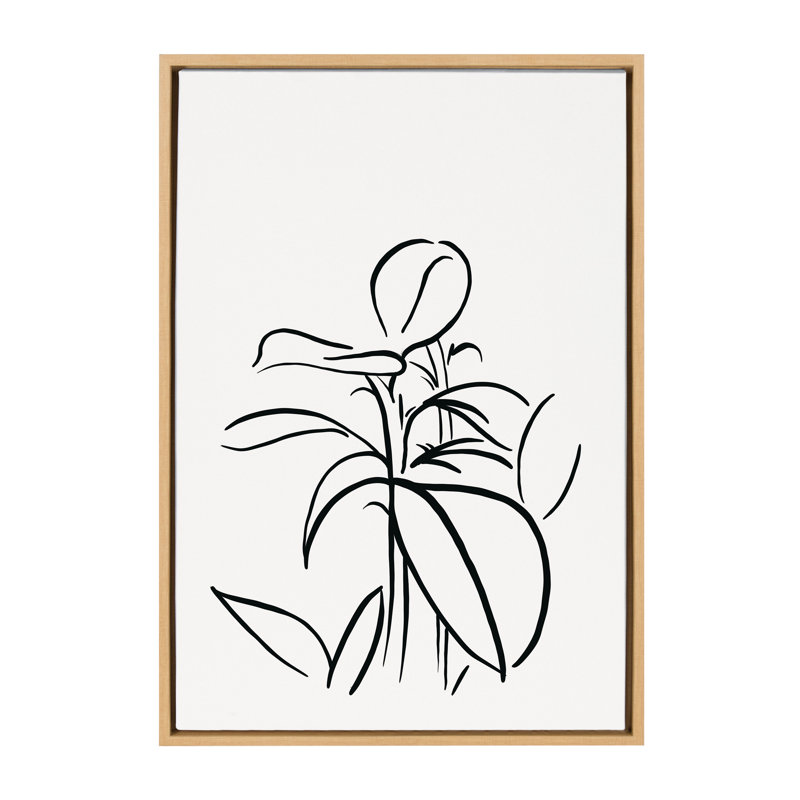 Reproduction d'art botanique sur toile, "Botanical Sket Print No 1" par The Creative Bunch Studio