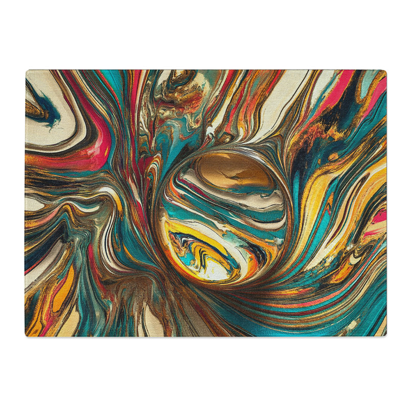 Oil Spill Pattern Vol.3  Glass Chopping Board