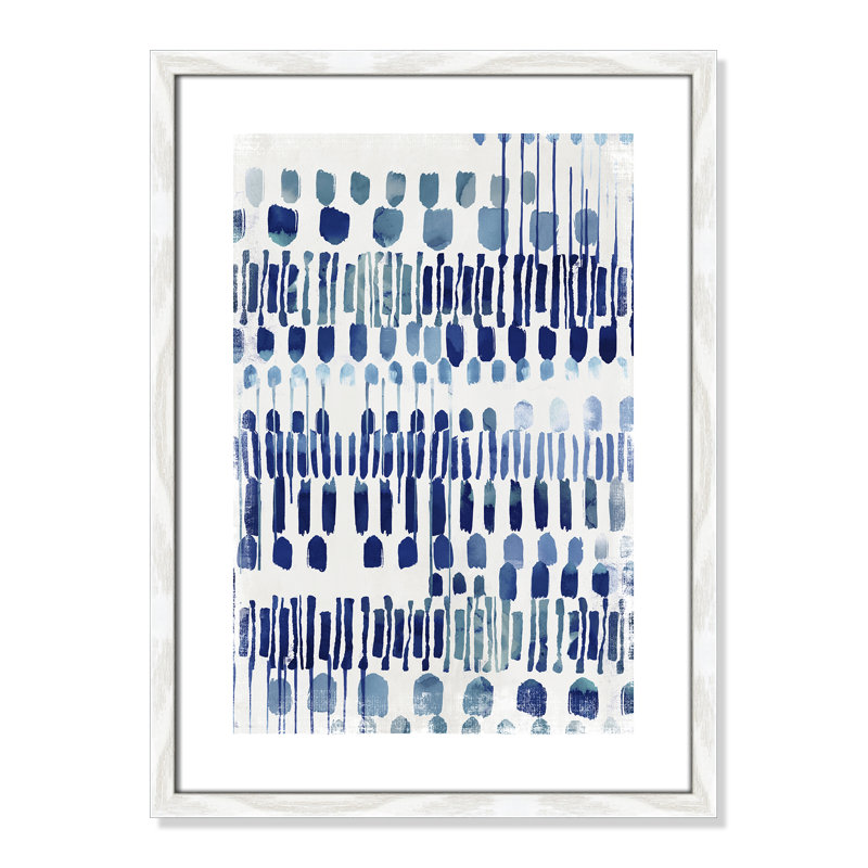 Fynn Continuately I - reproduction d'art, Blanc, H 23 po x l 17 po x P 0,75 po, Papier avec cadre à grain de bois blanc