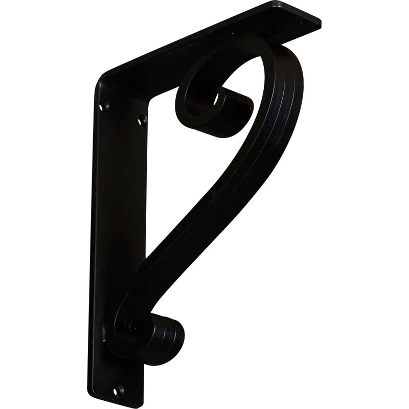 2"W x 7 1/2"D x 10"H Edwards Wrought Iron Bracket, (Triple center brace) (4-Pack), 2" x 10"
