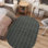 Lavable tapis 5 x 7 chambre de bébé contemporain Boho antidérapant, à poils courts, résistant aux taches, sans perte, facile à nettoyer, bureau bleu moderne