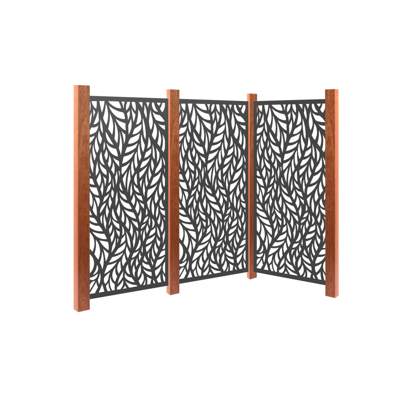 70 in. H x 35 in. W x 0.4 in. D Composite Decorative Privacy Screen Panel w/ C-Channel Kit