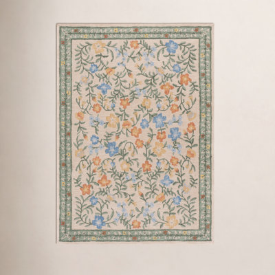 Martha Stewart Hand-Tufted Floral Wool Rug