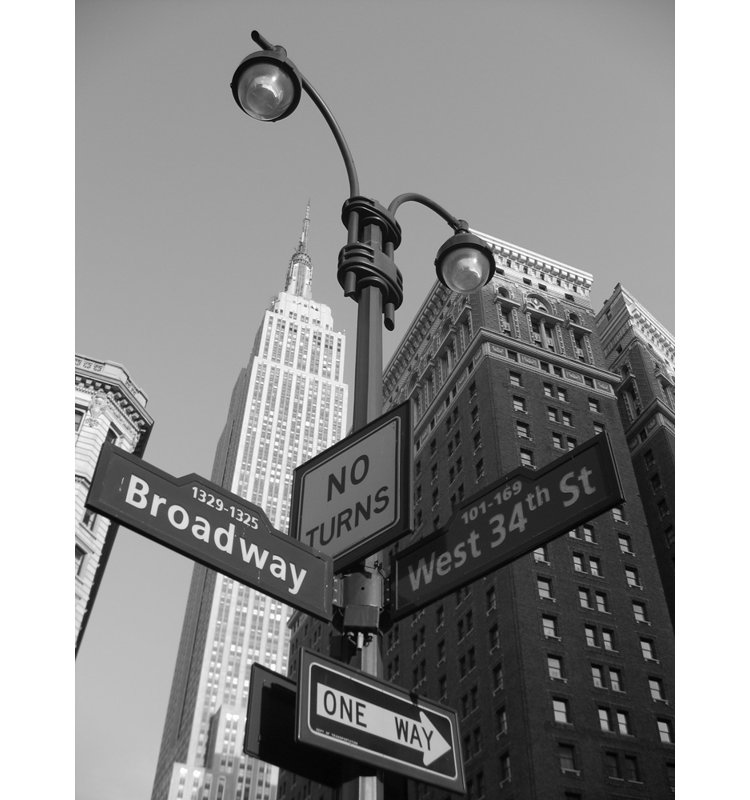 New York City Empire State Building, H 37 po x l 28 po