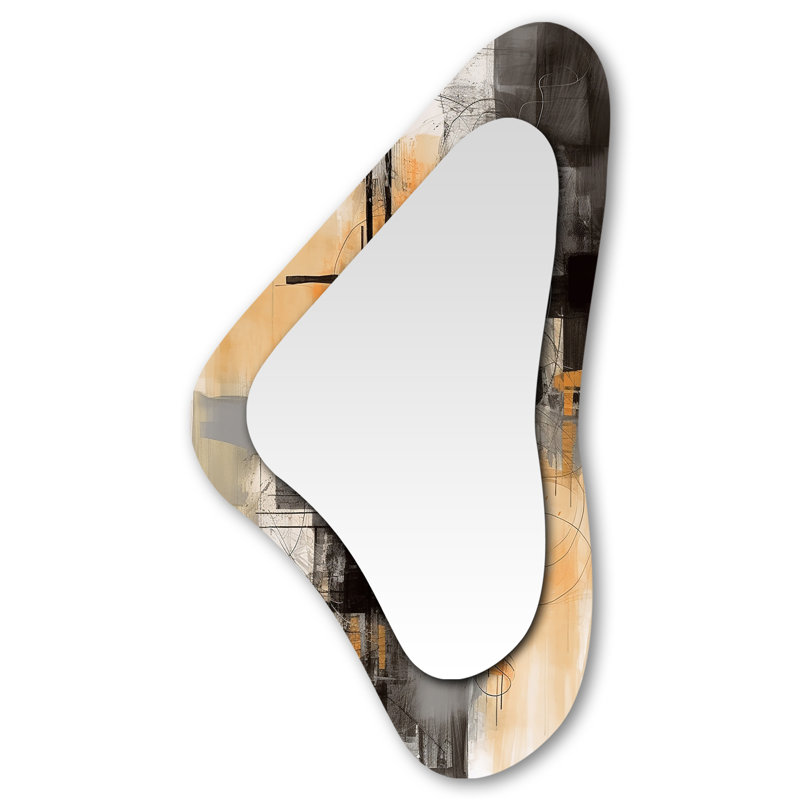 Abstract Design Shapes II - Miroir mural moderne à formes asymétriques