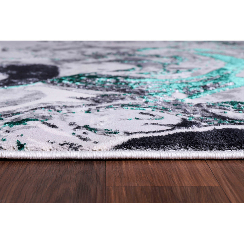 Ayten Abstract Area Rug, Runner 60 x 220 cm