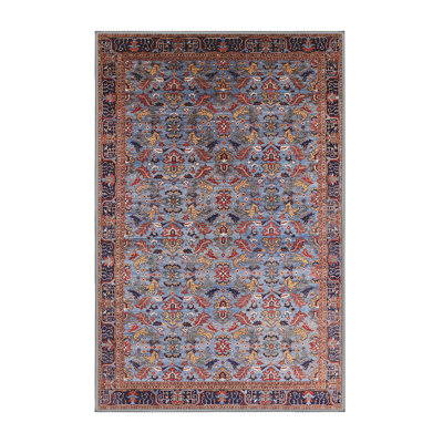 Tapis oriental rouge clair / bleu clair Riehle