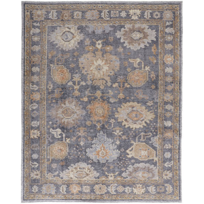 Wendover Oriental Area Rug in Charcoal