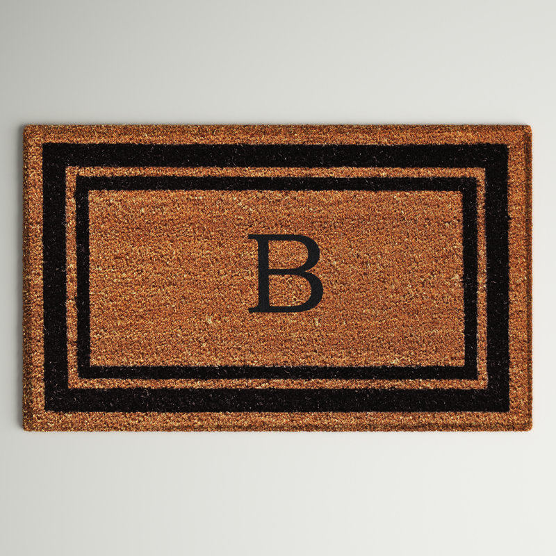 Tapis d'entrée antidérapant Stortz, Brun / Noir, B, Rectangle 1 pi 6 po x 2 pi 6 po