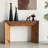 Black Solid Wood Freestanding Fireplace