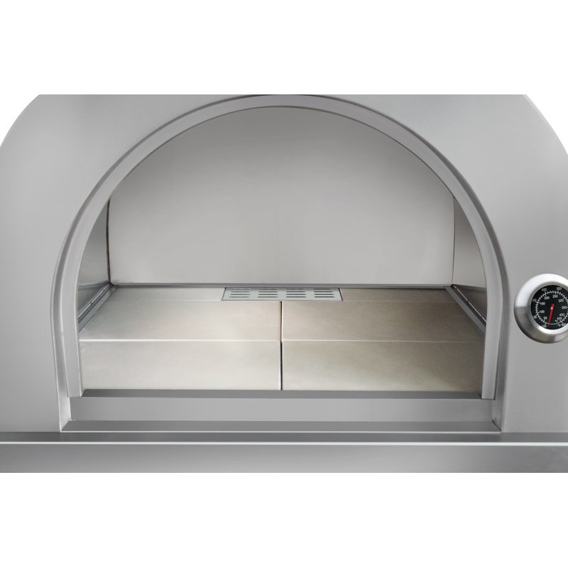 Four à pizza modulaire autoportant au bois en argent