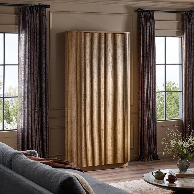 Delphi Cabinet-Desert Oak, Cerused Black Oak