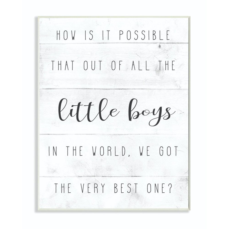 Ardilla «Best Little Boy», art familial, H 15 po x l 10 po x P 0,5 po, Plaque murale