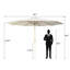 Parasol d'extérieur 9 pi - Beige robuste et anti-blocage pour les abris de jardin