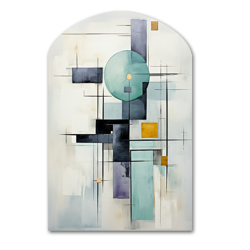 Clero - Décoration murale abstraite asymétrique en métal, reproduction de sculpture murale en arche, H 43 po x l 33 po