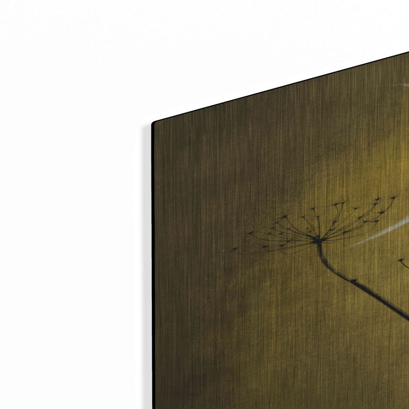 Luxe Metal Art 'Yellow Crescent Moon' By Philippe " Yellow Crescent Moon " by Philippe Sainte, 36" H x 24" W 