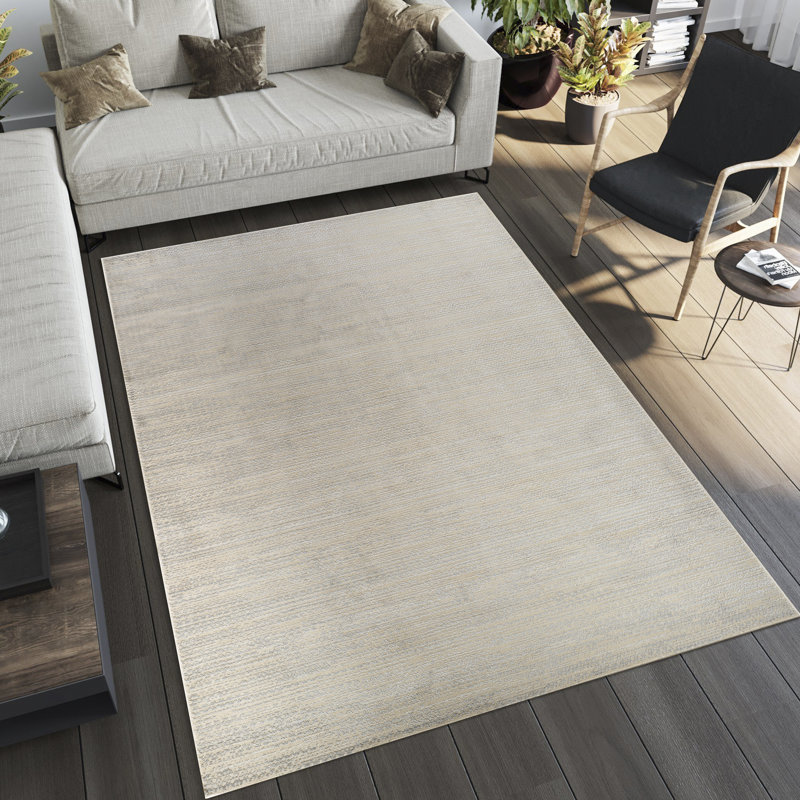 High-Low Preston Rug, Rectangle 10' x 14', Beige/Gray