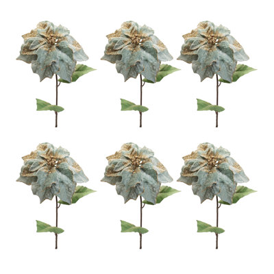 Tige de fleur de poinsettia scintillante