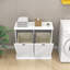 Armoire de trieur de linge inclinable à deux compartiments-501404432