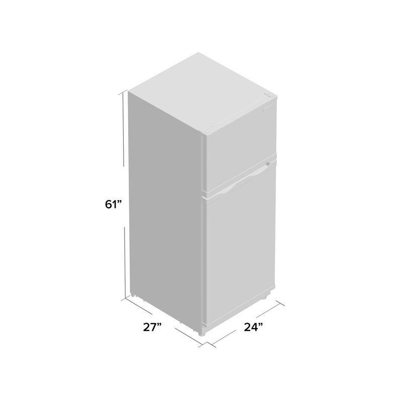 Off-Grid 24" Solar Powered DC 10.3 cu. ft. Freestanding Top Freezer Refrigerator, Black
