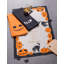 Ensemble de 3 pièces de tissu vaisselle imprimé asst jack-o'-lantern halloween