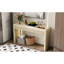 Console rustique abricot avec tiroir cannelé et placage de frêne, à porter, charge de table de 220 lb, table de couloir à 25 brassées, placage de bois massif, convient au décor côtier, capacité, capacité