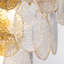 Luminaire suspendu de luxe à 9 lumières de style lustre en cristal de feuille d'or moderne
