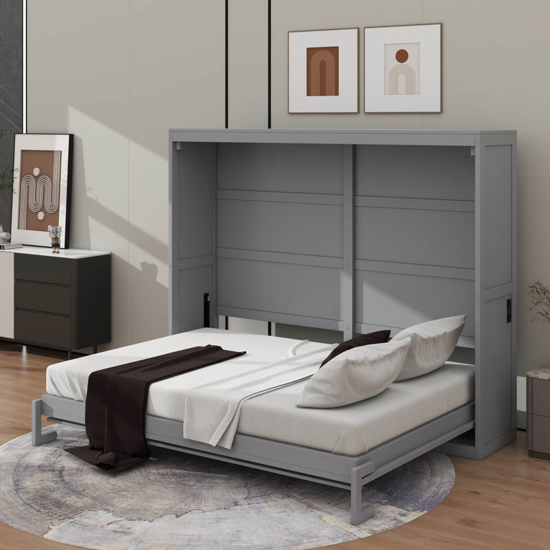 Grand lit escamotable mural, Gris