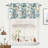 Akinruntan 2 Pack Floral Kitchen Valance Tailored 52" Window Valance in Gray/Green