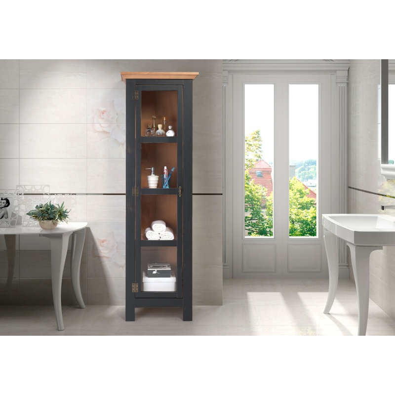 Colvard Accent Cabinet, Black Golden Oak