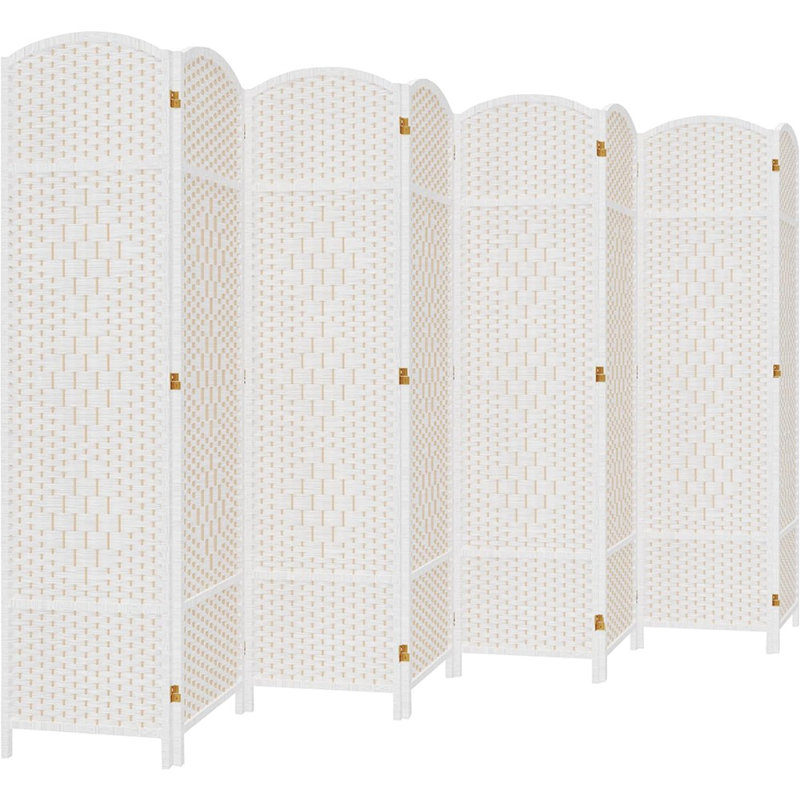 8 Panel Room Divider, Tall Folding Privacy Screen,...